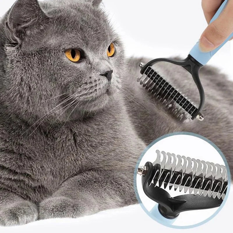 😺🐶1+1 безплатно🧹 Двустранен гребен за котки и кучета🐾