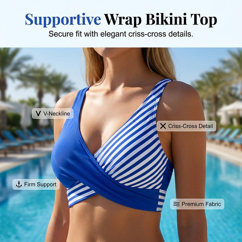 👙 Бикини с цветни блокове S-3XL: Стилен и оформящ бански от две части 🌊