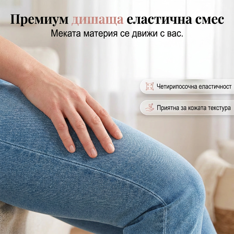 🔥40% отстъпка от цената на най-продаваните продукти💥Дамски дънкови капри с еластан👖