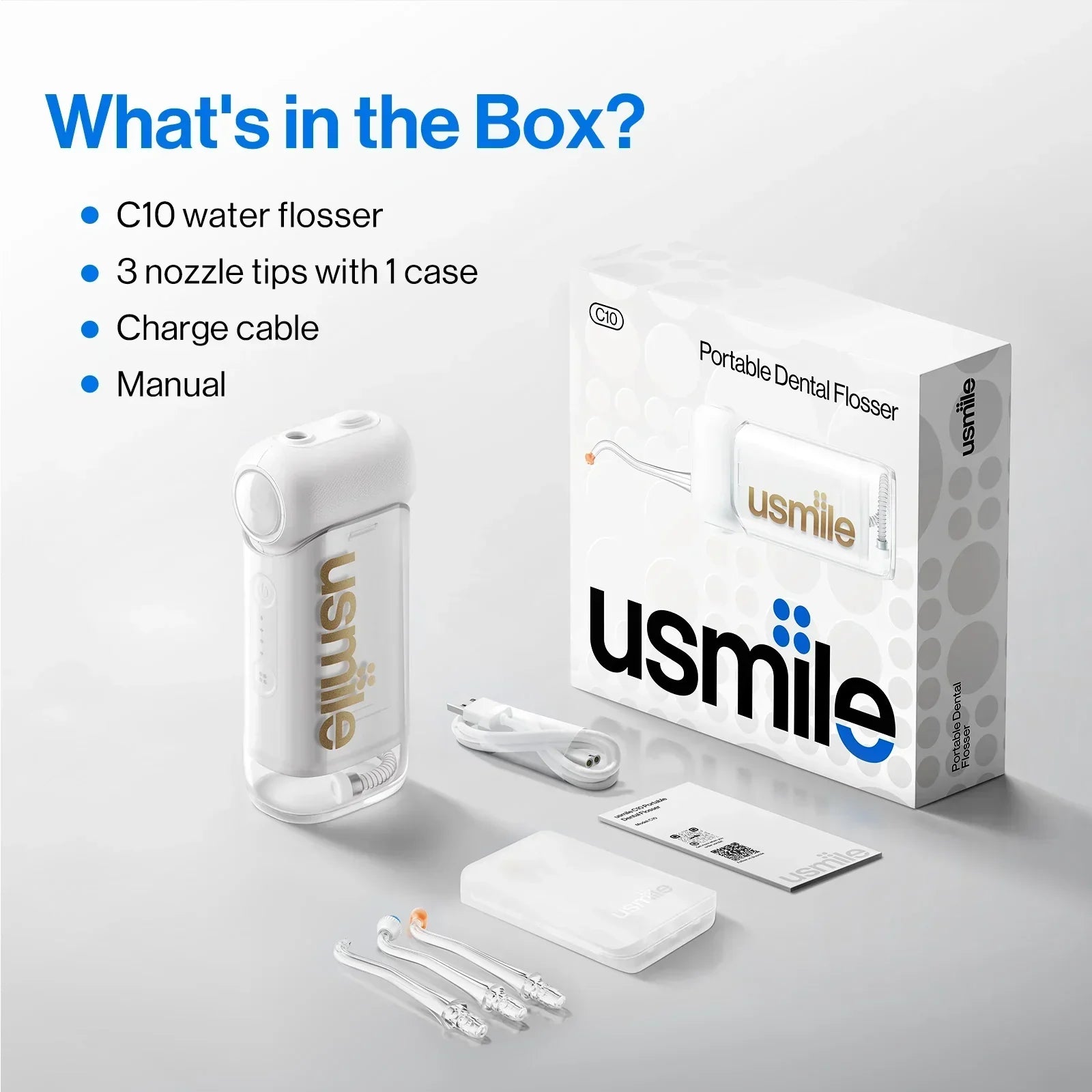 Преносим зъбен иригатор Usmile C10
